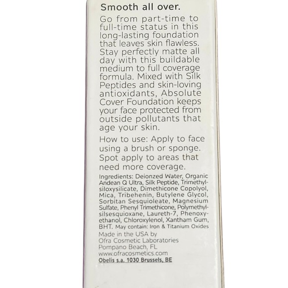 OFRA Absolute Cover Foundation Shade 0.25 Full Coverage Long Lasting 1oz 30ML - Picture 3 of 5